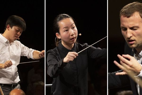 Finale du 56 e concours international des jeunes chefs d'orchestre de Besançon avec Li Haoran, Nodoka Okisawa et Victor Jacob