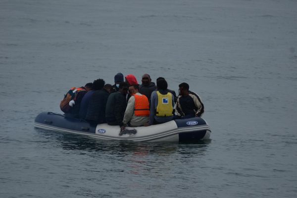 Image d'illustration de migrants secourus au large de Calais.