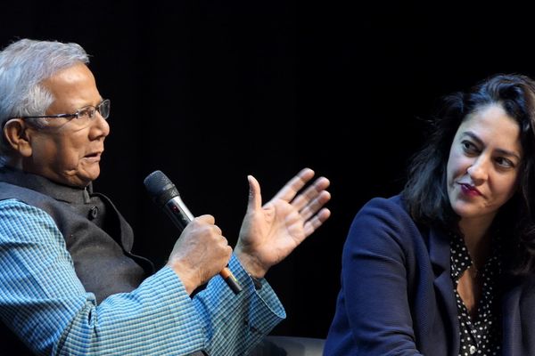 Muhammad Yunus était à Dijon, mercredi 6 mars, pour une conférence au palais des Congrès