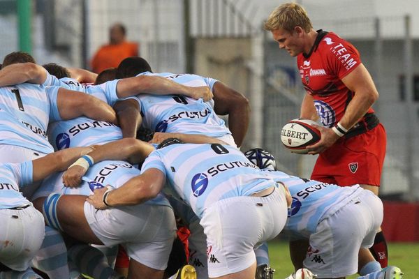 Le Racing Metro 92 lors d'un match amical face à Toulon, le 2 août dernier.