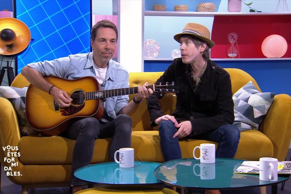 Frédéric et Nicolas Boisnard, alias Archimède, le vendredi 29 septembre sur le plateau de "Vous êtes formidables".