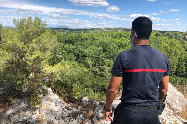 Au Nord de Montpellier, le risque feu de forêt est considéré comme "très sévère". / 3 août 2020.