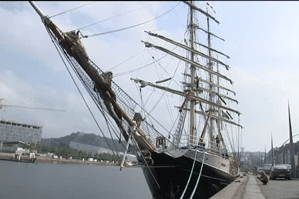 Le Gunilla, voilier école suédois est arrivé à Cherbourg le 13 septembre dernier