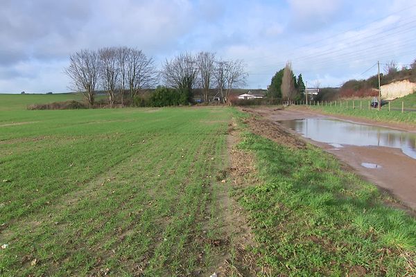 En novembre dernier, l'eau était montée jusqu'à un mètre de haut, à Saint-Valery-en-Caux