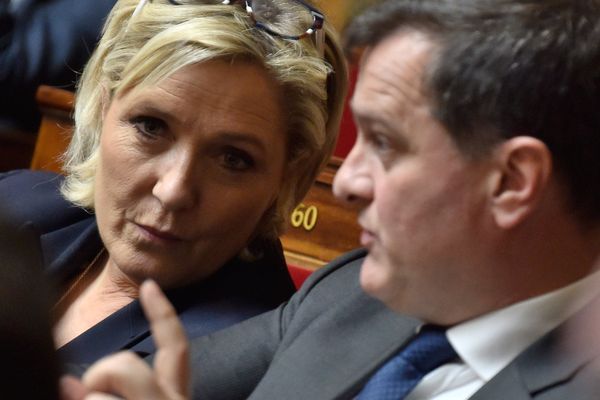 Marine Le Pen et Louis Aliot en mars 2018