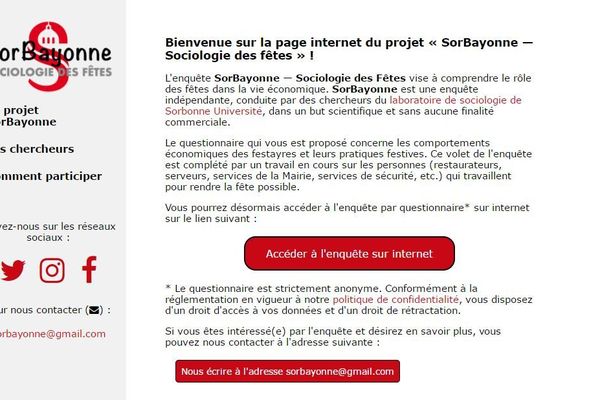 Sur le site sorbayonne.fr, les festayres peuvent répondre à un questionnaire.