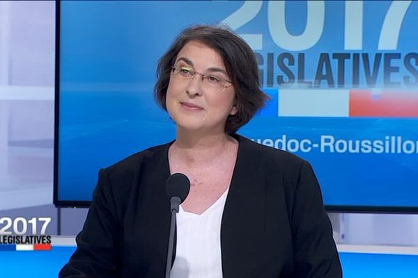 Muriel Ressiguier (LFI), candidate aux législatives dans la 2e circonscription de l'Hérault