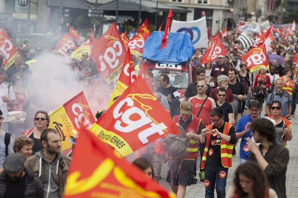 Illustration - manifestation à Rennes du 23 juin 2016.