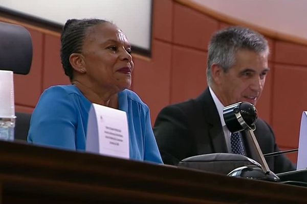 Christiane Taubira était aujourd'hui à Poitiers la présidente du concours de plaidoiries des élèves avocats.