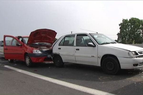 L'accident a eu lieu à hauteur du Mas Rouma dans le sens Argelès-Perpignan - 13 mai 2015