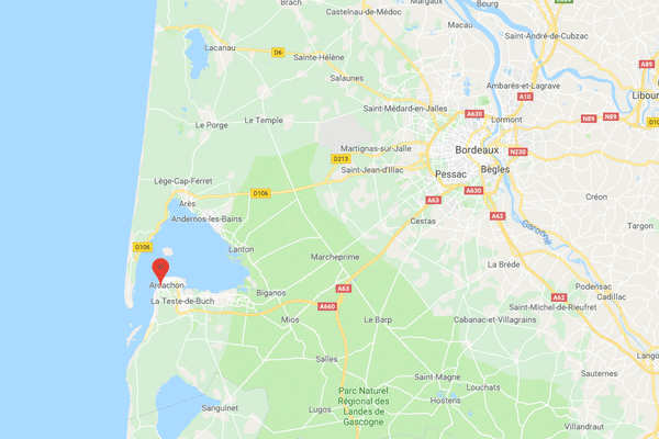 L'incendie a débuté dans un immeuble du Boulevard de la Côte d'Argent à Arcachon. 