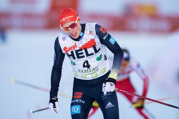 Eric Frenzel, figure du combiné nordique positif au covid à son arrivée en Chine.