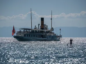 Illustration. La CGN exploite plusieurs bateaux de transport sur le Léman.