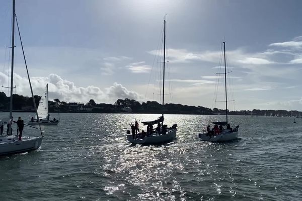 La grande parade des bateaux du 46ᵉ Spi Ouest-France.