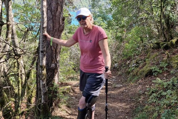 À 61 ans et atteinte d'une sclérose en plaque, Anita Fatis, son mari, sa kinésithérapeute et son caméraman partent dans moins d'un mois pour gravir le Pisang Peak, dans l'Himalaya.