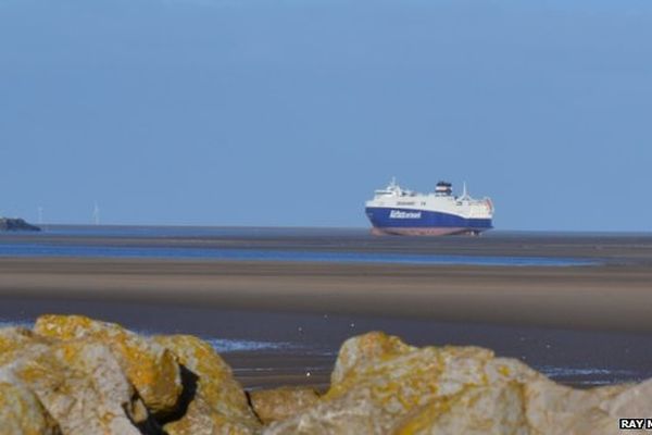 Le Ciudad de cadix est enlisé devant le port de Mostyn au Pays de Galles