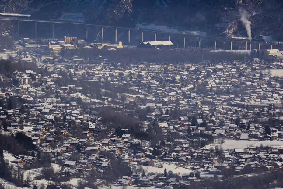 Pollution liée aux cheminées dans la vallée de l'Arve, en Haute