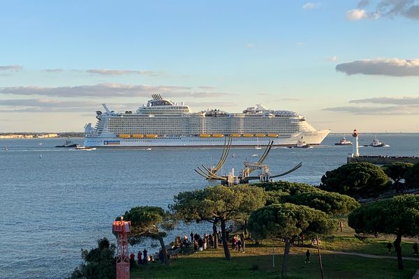 Le départ du Wonder of the seas, le 5 novembre 2021, de Saint-Nazaire