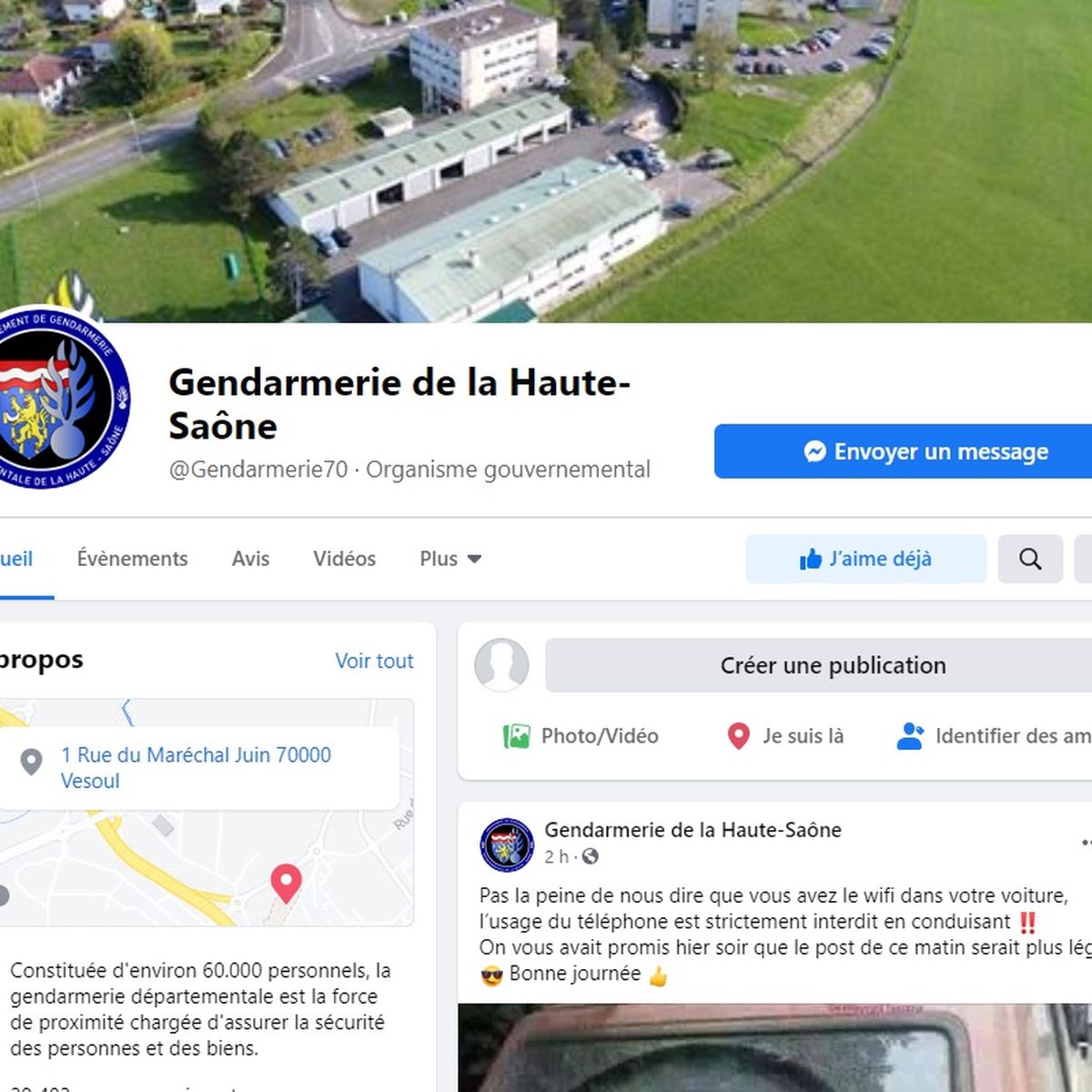 Haute Saone L Humour Des Gendarmes Sur Facebook Creve L Ecran