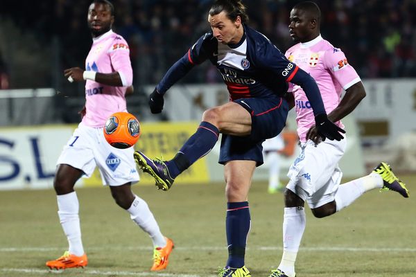 Lors de la rencontre entre Evian et le PSG, le 04 décembre 2013