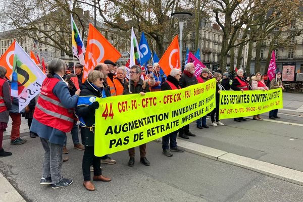 Mobilisation des retraités, 300 personnes rassemblées à Nantes le 3 décembre 2024