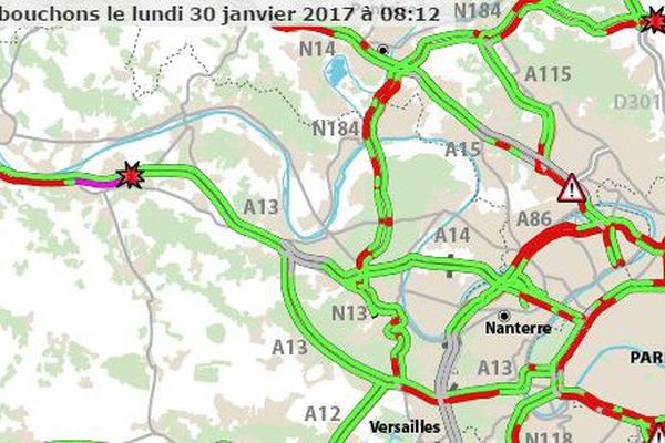 Un accident sur l'A 13.