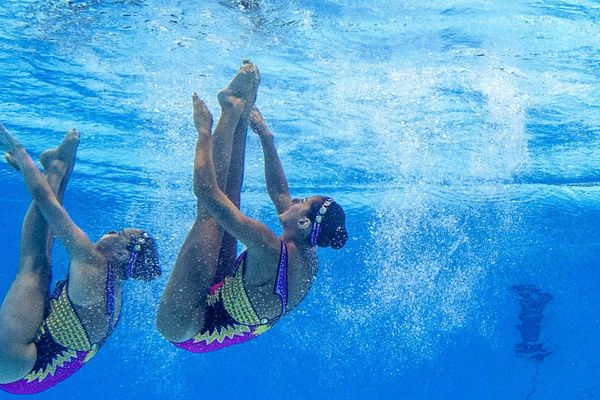 Margaux Chrétien et Laura Auge lors des championnats du monde en juillet dernier