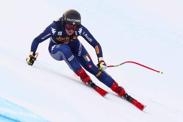 Sofia Goggia, lors de la deuxième descente de Val d'Isère, le 19 décembre 2020.