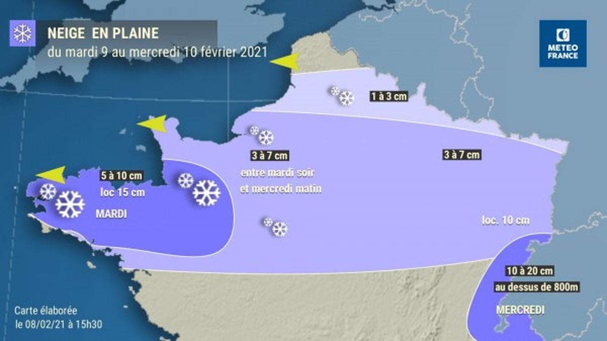 Meteo 3 Departements Places En Vigilance Orange Neige Verglas Les Transports Scolaires Sont Suspendus