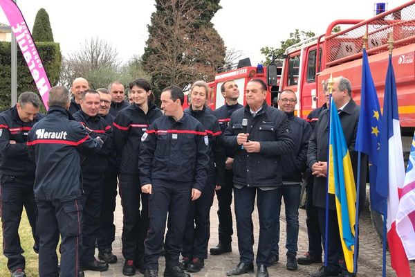 Huit sapeurs-pompiers de l' Hérault vont rejoindre la Pologne