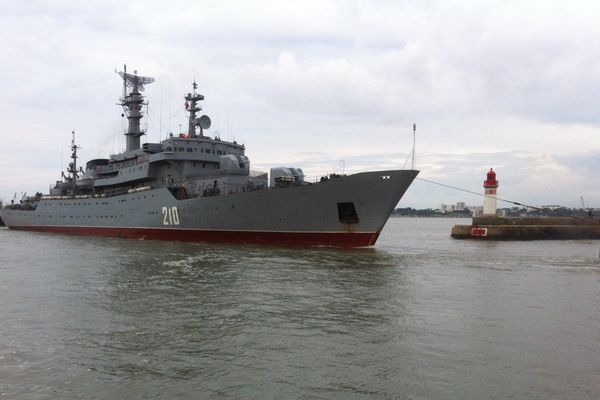 L'arrivée du Smolnyi à Saint-Nazaire, le lundi 30 juin 2014