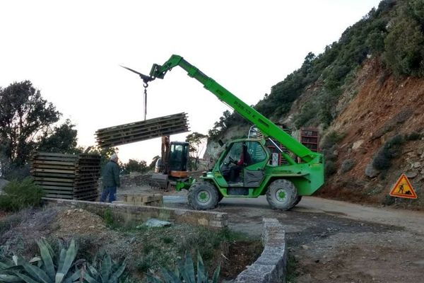 Intempéries : Les travaux de mise en place d’un pont provisoire à Farinole ont démarré