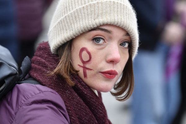 Lors d'une manifestation du collectif "Nous toutes" à Paris en novembre 2021.