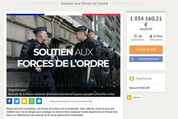 Cagnotte en faveur des forces de l'ordre à 14H30