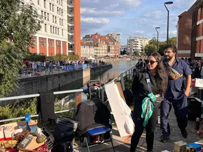 Quai du Wault, à Lille, lors de la Braderie 2024.