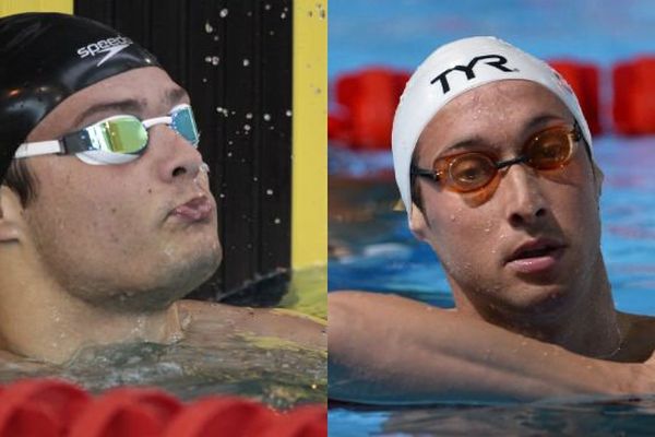 Florent Manaudou et Fabien Gilot s'entraînent au Cercle des nageurs de Marseille.