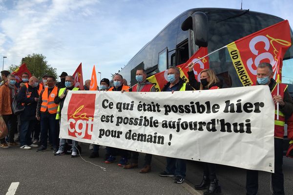 Départ pour Rouen ce mardi matin d'une délégation de salariés d'ACPP de Digulleville