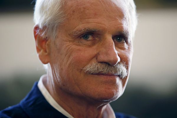 Yann Arthus-Bertrand à Paris lors de l'événement "La France s'engage pour le climat. En avant la COP21", en 2015.