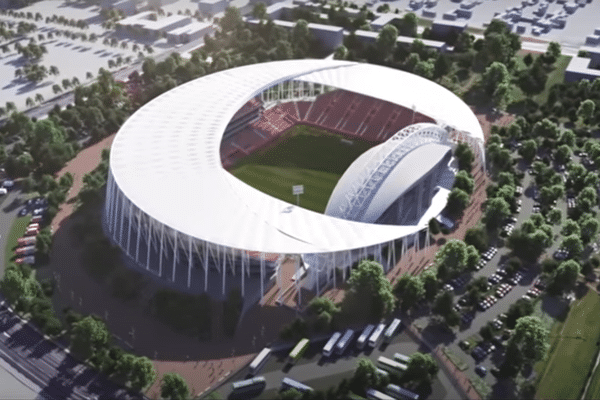 Le futur stade Gabriel-Montpied, à Clermont-Ferrand.