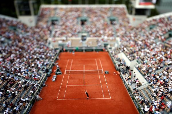 Le Belge David Goffin face à l'Italien Marco Cecchinato, pour l'édition 2018 de Roland-Garros.