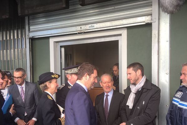 Christophe Castaner en visite lundi 8 avril 2019 dans les Hauts de Rouen.