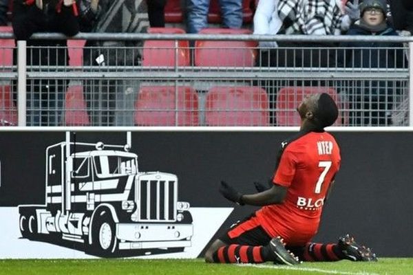 Ntep à Rennes après son match contre Saint Etienne en déc 2016