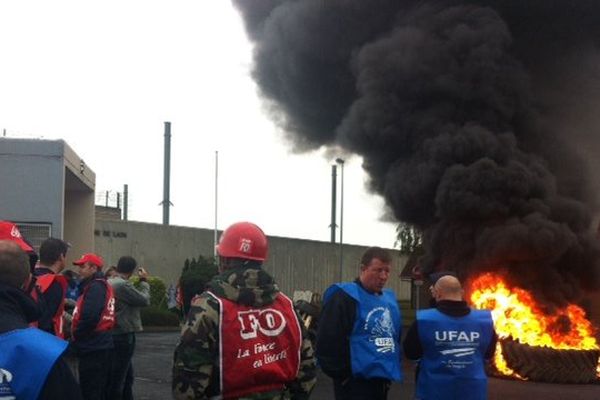 Mouvement de grève des surveillants de prison de Laon (02)