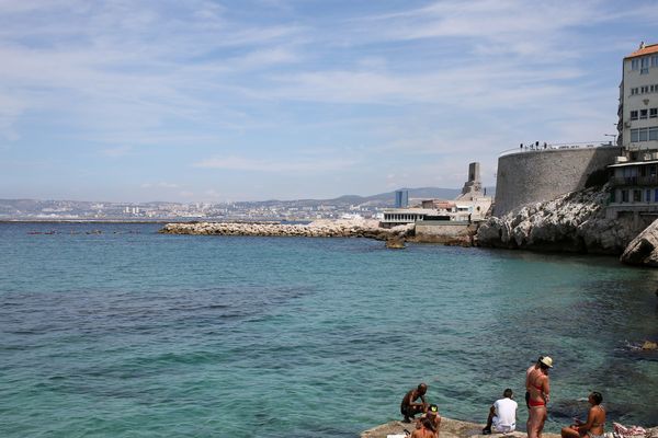 La plage de Malmousque à Marseille.