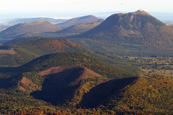 La Chaîne des Puys, dans le Puy-de-Dôme.