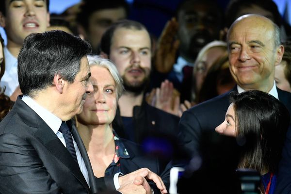 Alain Juppé en soutien à François Fillon à La Villette le  29 janvier 2017 