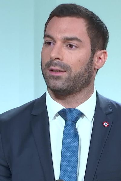 Julien Odoul sur le plateau de France Télévisions.