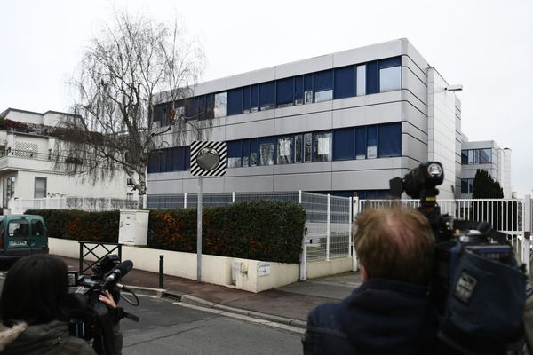 Le QG du Front National à Nanterre en février 2017. 
