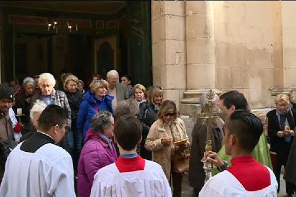 Messe en hommage à Aurélie de Peretti, à St-Tropez, le 13 novembre 2016