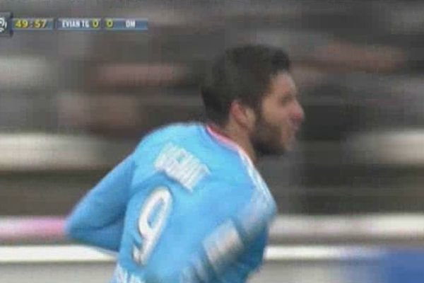 André-Pierre Gignac vient d'ouvrir le score pour l'OM